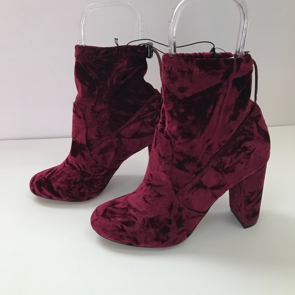 Express Shoes - Express Burgundy Booties